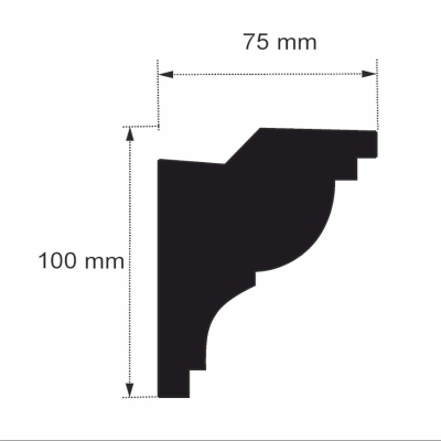 Stuckleisten für indirekte Beleuchtung - 2 Meter OL-19